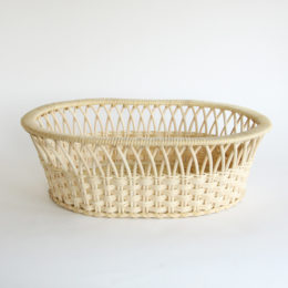 籐バスケット楕円（矢来）・画像