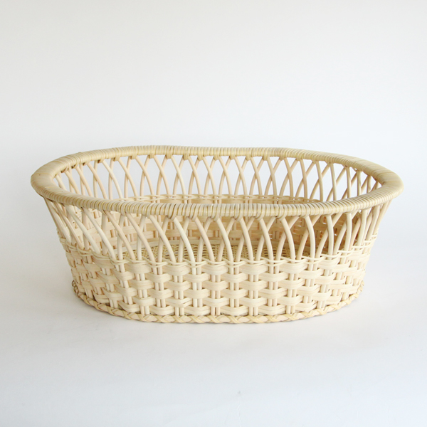 籐バスケット楕円（矢来）・画像