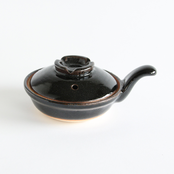 天目釉 黒伊賀土 目玉焼・画像