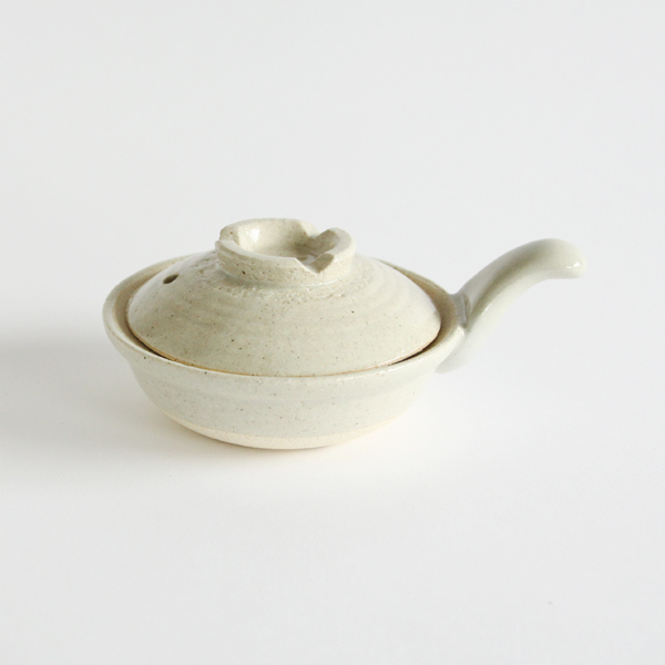 透明釉 白伊賀土 目玉焼・画像