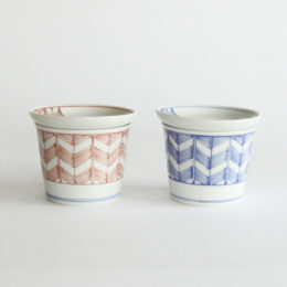 矢羽そば猪口揃い 2個セット・画像