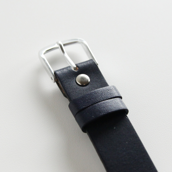 牛革/紺15mm幅ベルト 一重巻き・画像