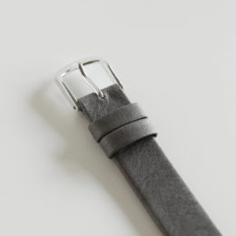 牛革グレ-/縁返し15mm幅ベルト 一重巻き・画像