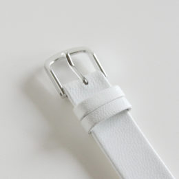 ゴ-トベルト白/縁返し15mm幅ベルト 一重巻き・画像