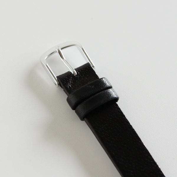 ゴ-トベルト黒/縁返し15mm幅ベルト 一重巻き・画像