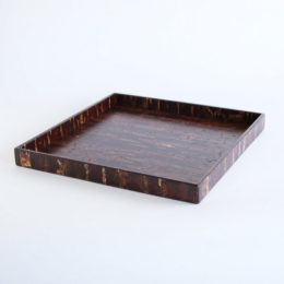 無地皮素箱 角盆・画像