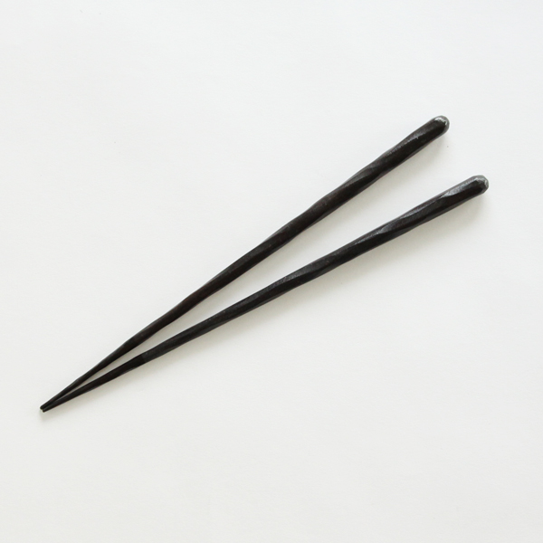 けずり黒壇箸先うるし（大）・画像