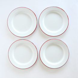 レッドプレ-トディッシュセット・画像