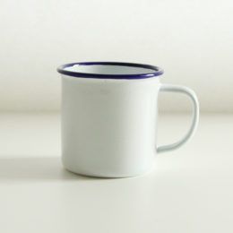 Original White with Blue rimマグカップ・画像