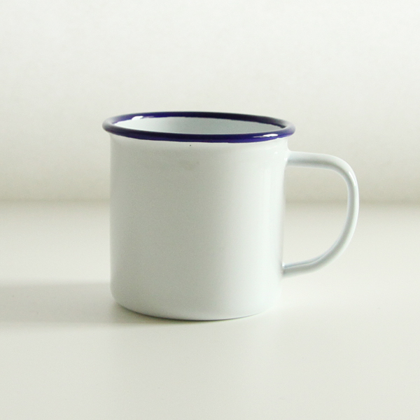 Original White with Blue rimマグカップ・画像