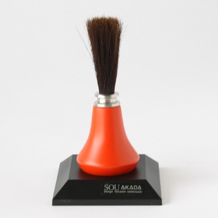 起き上がりパソコンブラシ 朱・画像