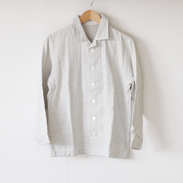 Lダブルガ-ゼパジャマ グレ-・画像