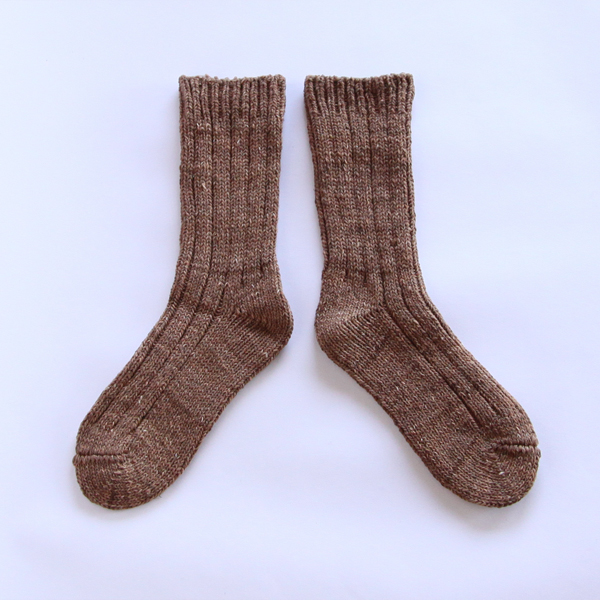 柿渋天然染料染めソックス・画像