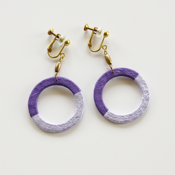 すみれイヤリング JPA1407S・画像