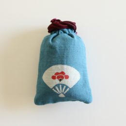 守袋 扇に梅・画像