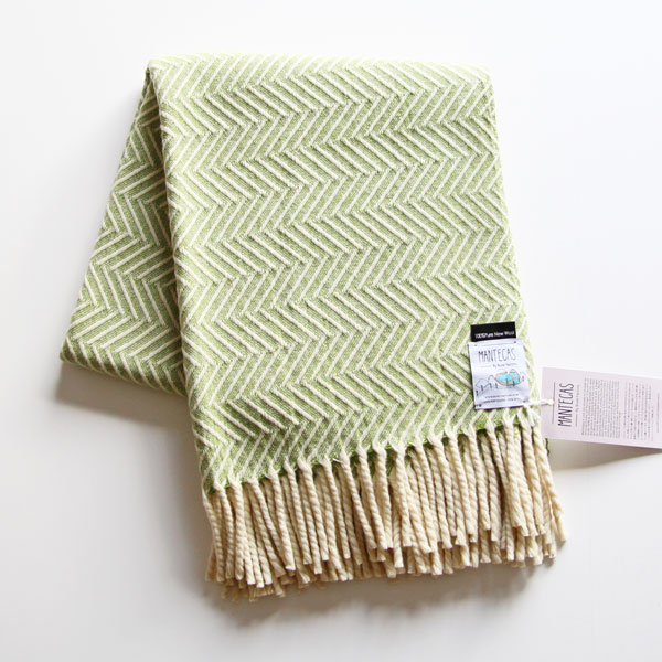 グリ-ンブランケット（180×130） CHEVRON VISUAL・画像