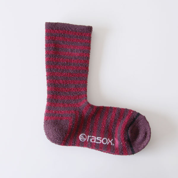 グレ-プ×ワインソフトタッチ・ボ-ダ- メンズソックス・画像