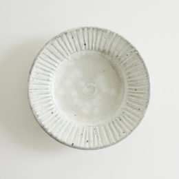 9寸粉引 リム皿・画像