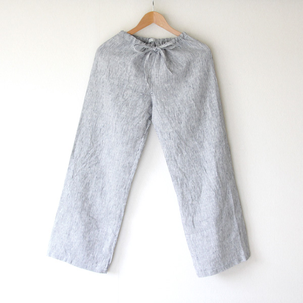 【別注】ホワイトシアサッカ-オワ-ズ リネンパンツ・画像