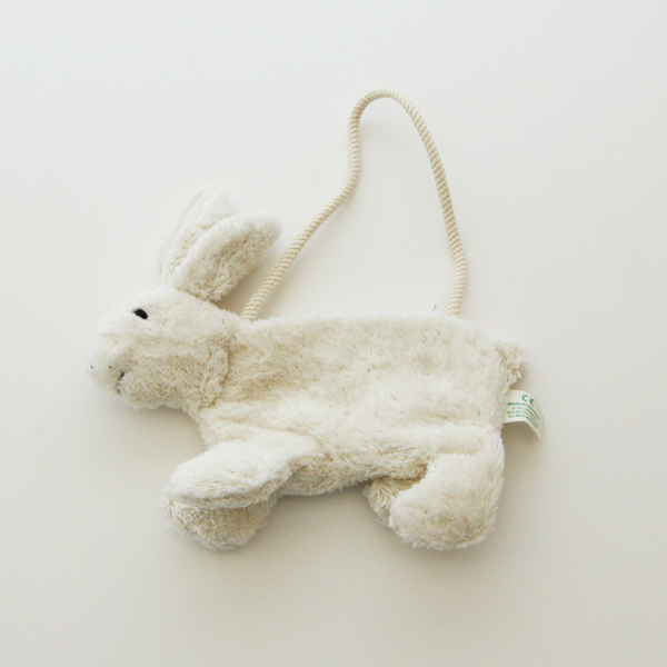 うさぎ 白ぬいぐるみポ-チ・画像