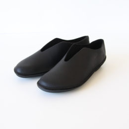 37V字スリッポン ブラック・画像