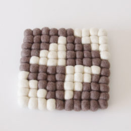 A ナチュラル×ホワイトノルディック ポットマット・画像