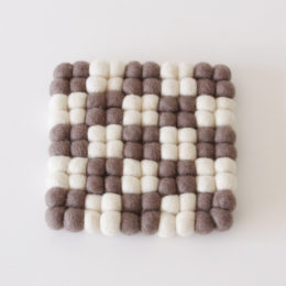 B ナチュラル×ホワイトノルディック ポットマット・画像