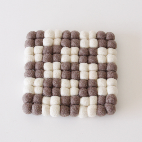 B ナチュラル×ホワイトノルディック ポットマット・画像