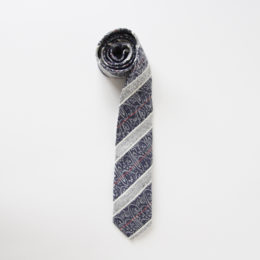 ストライプ ペイズリ-/ネイビ-NTM-368ネクタイ ネイビ-・画像