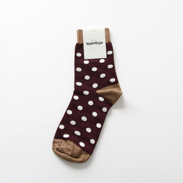 Bordeauxレディ-スソックス POLKA DOTS・画像