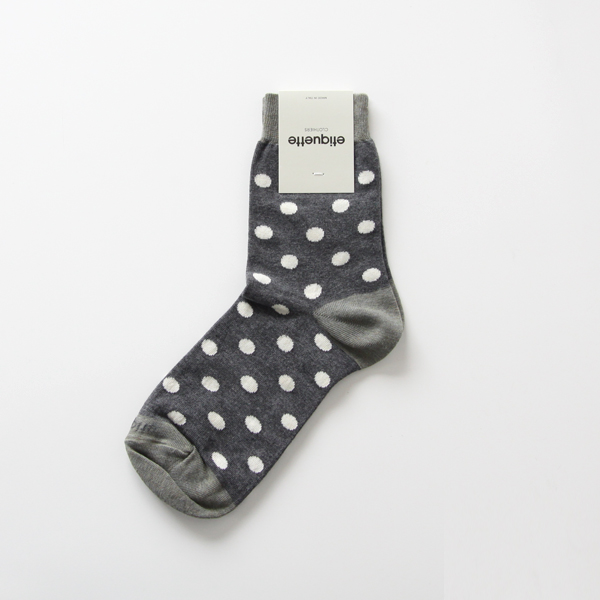 Dark Grey Heatherレディ-スソックス POLKA DOTS・画像