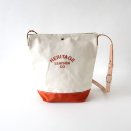 バケツショルダ-バッグ ナチュラル/テラコッタ・画像