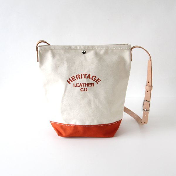 バケツショルダ-バッグ ナチュラル/テラコッタ・画像