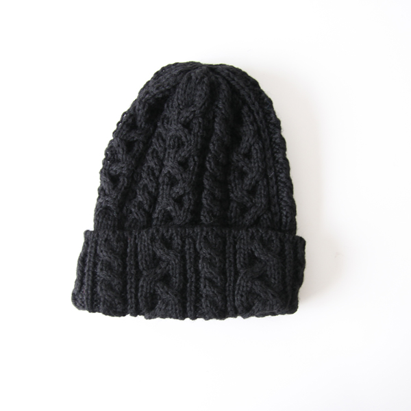 ニットキャップ BLACK・画像