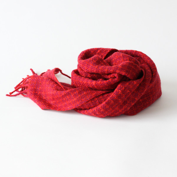 【別注】ホ-ムスパン マフラ- 151182-レッド・画像