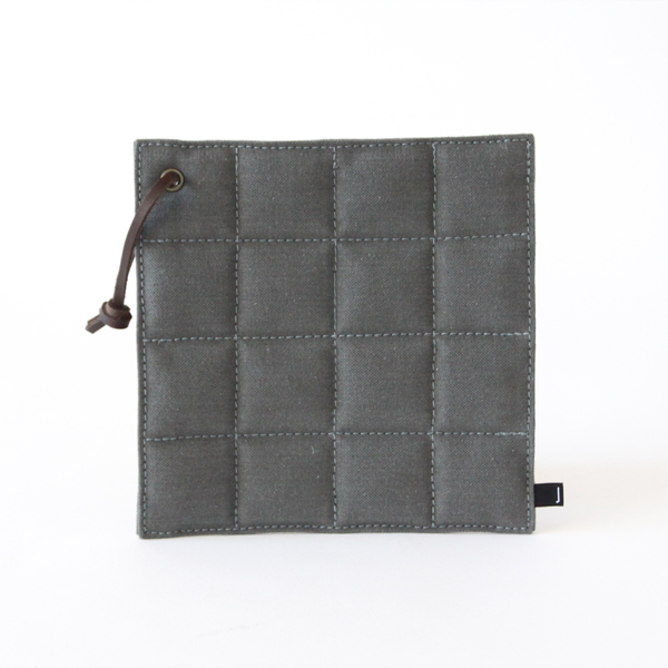 墨紺ポットマット（コットン帆布）・画像