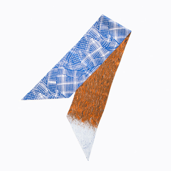 BLUEスカ-フ／FUR/HOUNDSTOOTH CHECK・画像