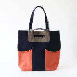 37 PINKNAVYゴムリバ-シブルバッグ・画像