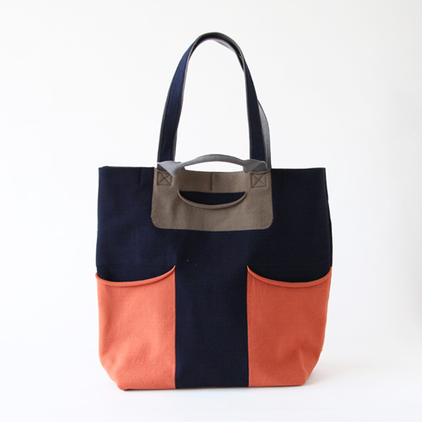 37 PINKNAVYゴムリバ-シブルバッグ・画像