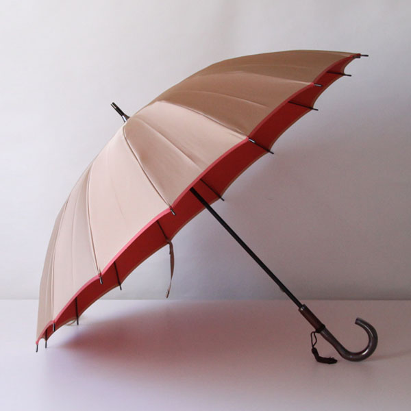 甲州織 長傘 かさね ベ-ジュ/ピンク・画像