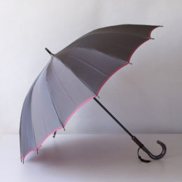 甲州織 長傘 かさね グレ-/ロ-ズピンク・画像