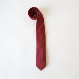 ヘリンボ-ン NTM-135ネクタイ レッド・ブラウン・画像