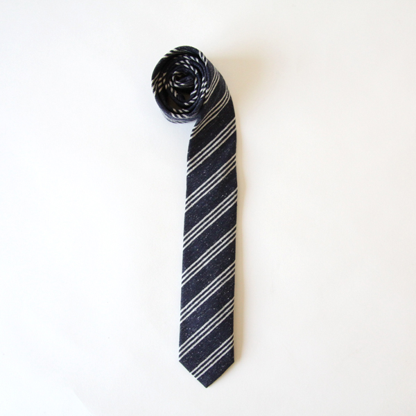 ネイビ-NTM-385ネクタイ ストライプ・画像
