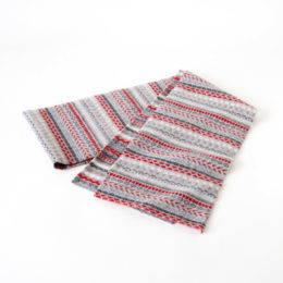 1603 Lt. greyS709 Zic Zag Jacquard マフラ-・画像