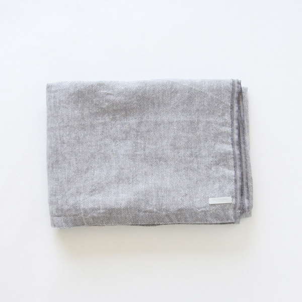 ブル-グレ-シャンブレ-リネンケット（140×200）・画像