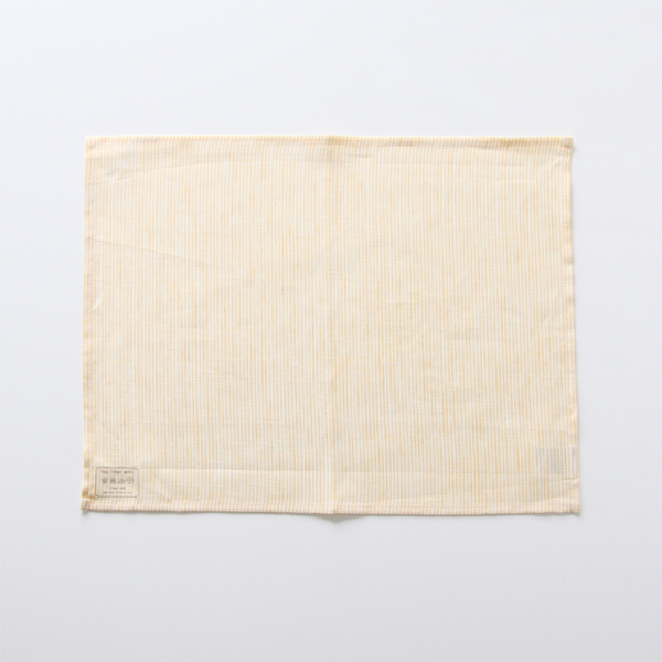 イエロ-ストライプリネンプレイスマット・画像