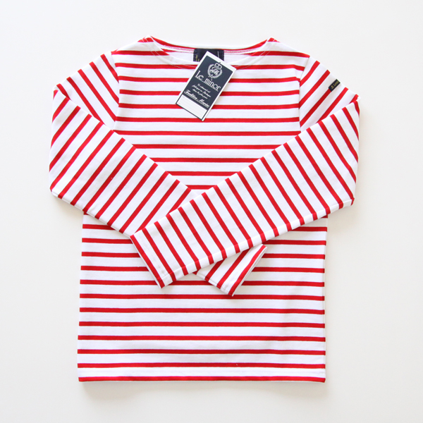 S-MLe minor バスクシャツ 007 BLANC/ROUGE・画像