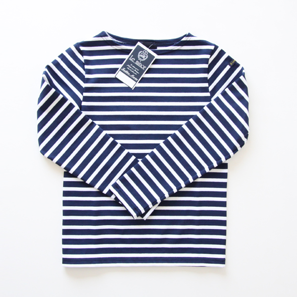 S-MLe minor バスクシャツ 115 MARINE/BLANC・画像