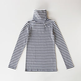 タ-トルネック ホワイト×チャコ-ルグレ-・画像