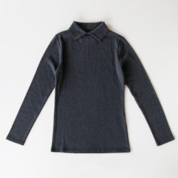 襟付 カットソ- チャコ-ルグレ-・画像